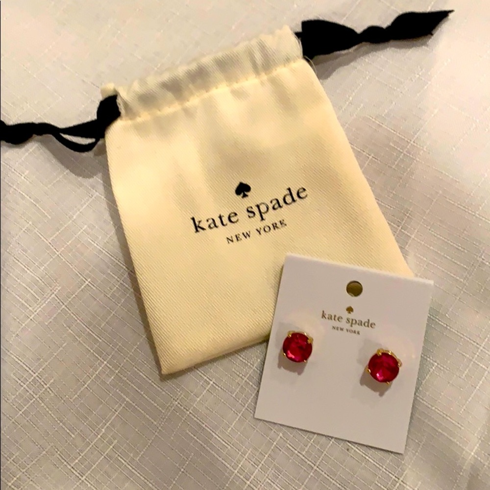NWT Kate Spade Fuchsia Pierced Earrings